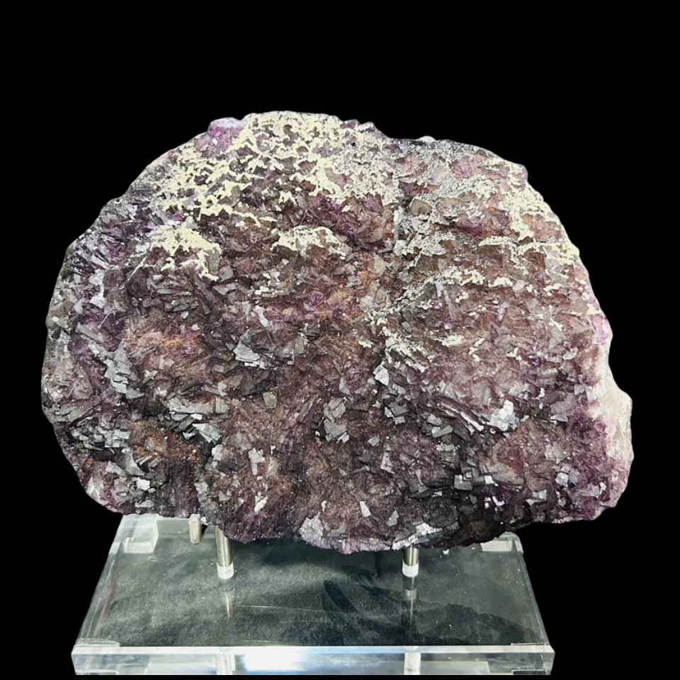 Rare 40LB Natural Purple Fluorite Quartz Crystal Cluster Mineral Specimen