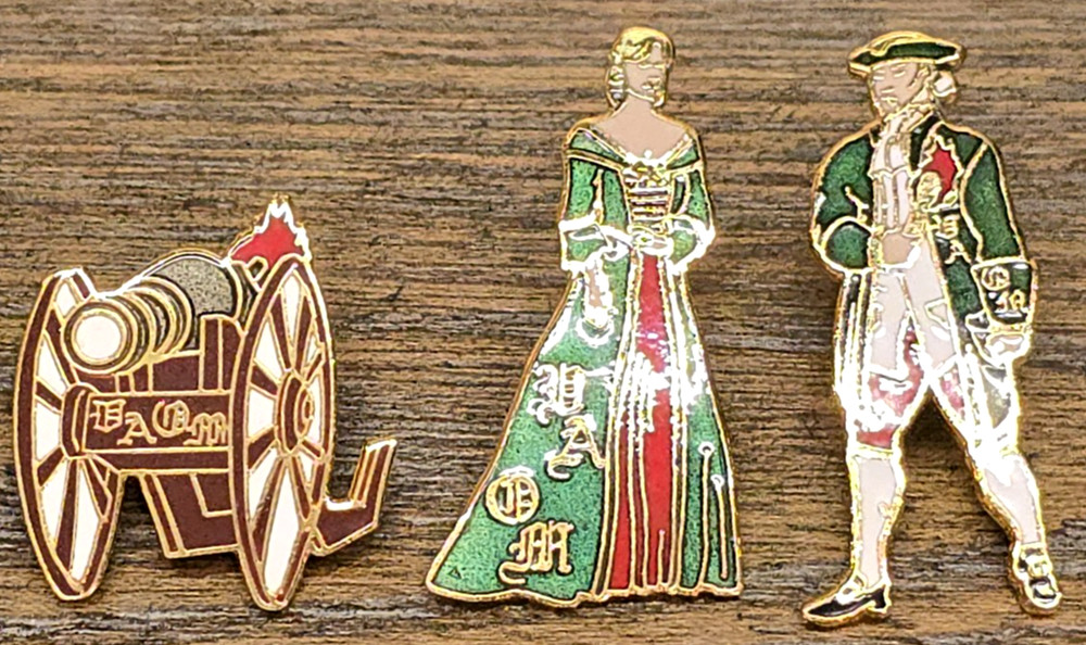 Virginia Odyssey Of The Mind OM George Washington Cannon 3 Pin Set Lot Vintage