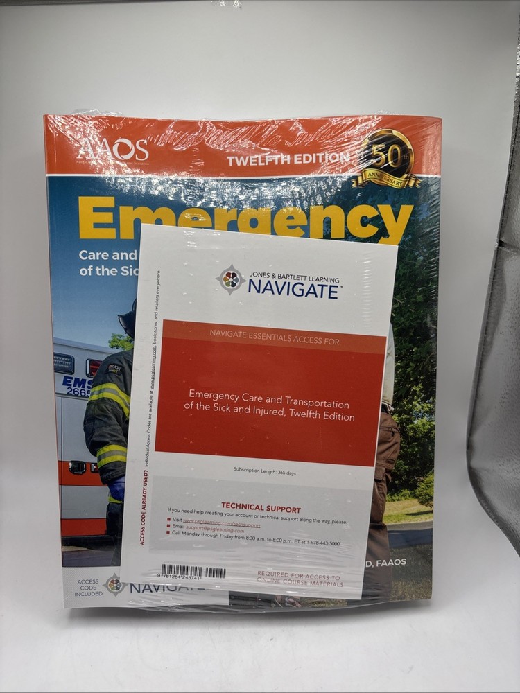 AAOS Emergency Care & Transportation Sick Injured 12th Ed Sealed