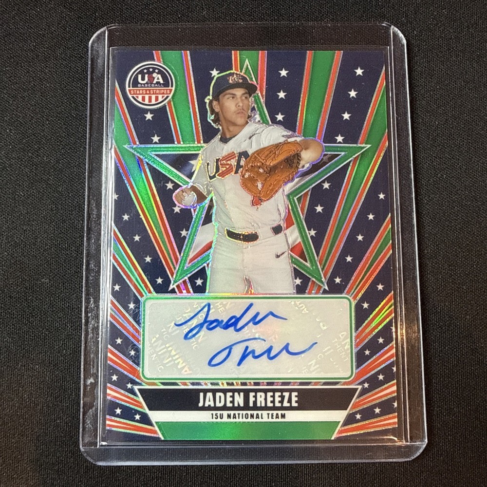 2026 Panini Stars & Stripes Prizm - 15u National Team Signatures Jaden Freeze...