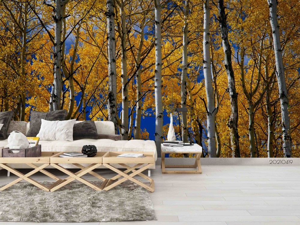 3D Forest Autumn Landscape Wall Murals Wallpaper Murals Wall Sticker