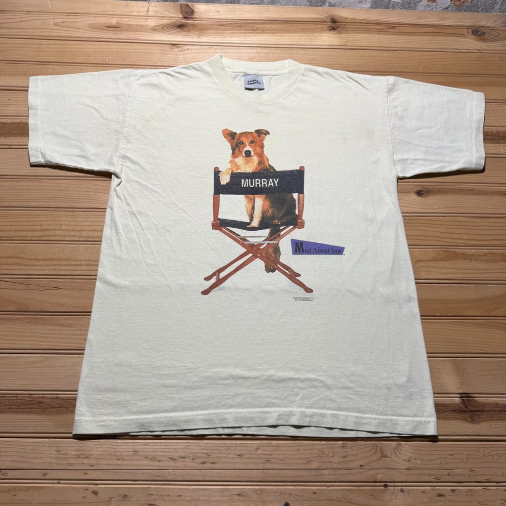 Vintage 1995 Mad About You Murray Dog Sitcom TV Promo Graphic T-Shirt Size Large