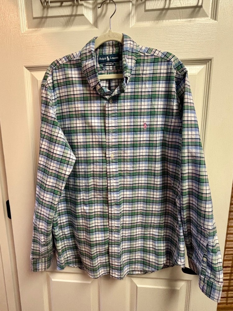 Polo Ralph Lauren Men's Long Sleeve Button Shirt Plaid Size L