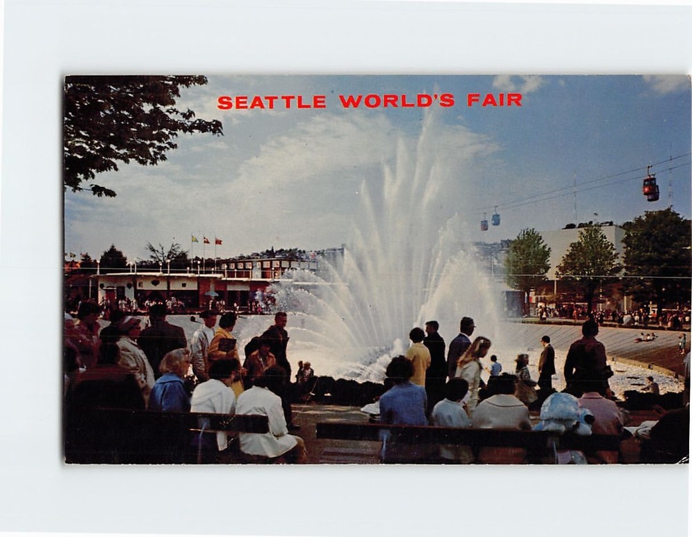 Postcard International Fountain Seattle World's Fair Washington USA