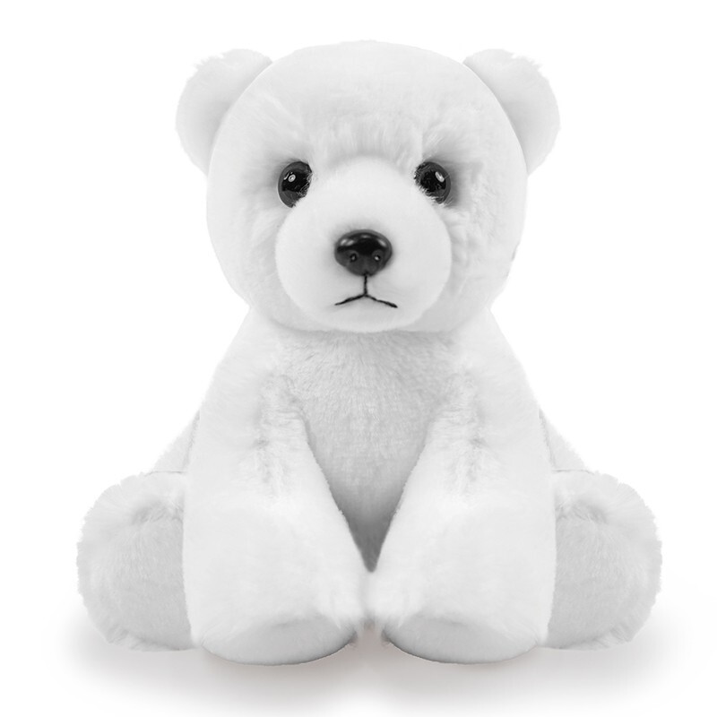 8.5 Inch Polar Bear Plush Stuffed Animal Soft Huggable Christmas Gift