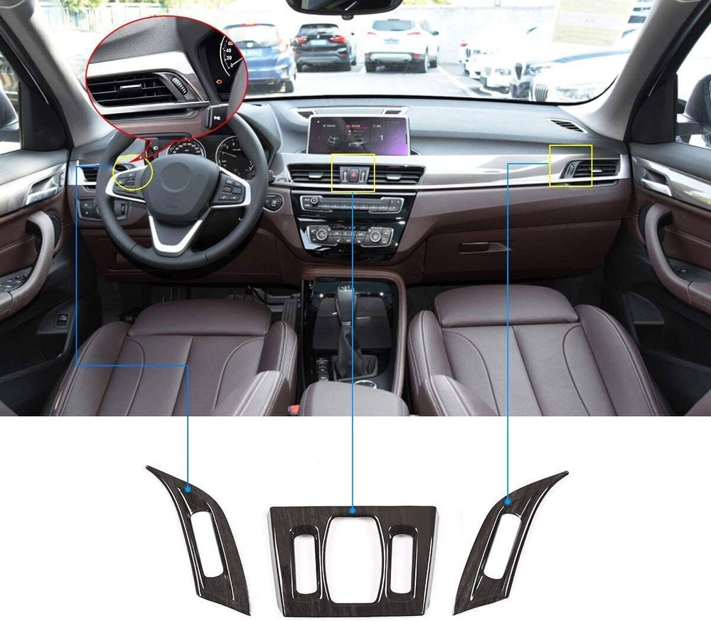 For BMW X1 F48 X2 F39 ABS Interior Console Side Air Vent Outlet Cover Trim 17-21