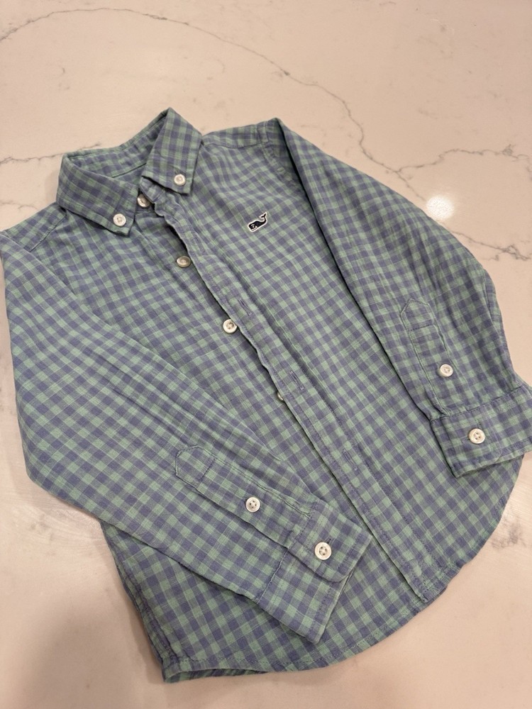 Vineyard Vines Toddler Boys 2T Button-Up Shirt Plaid  preppy Classic Spring