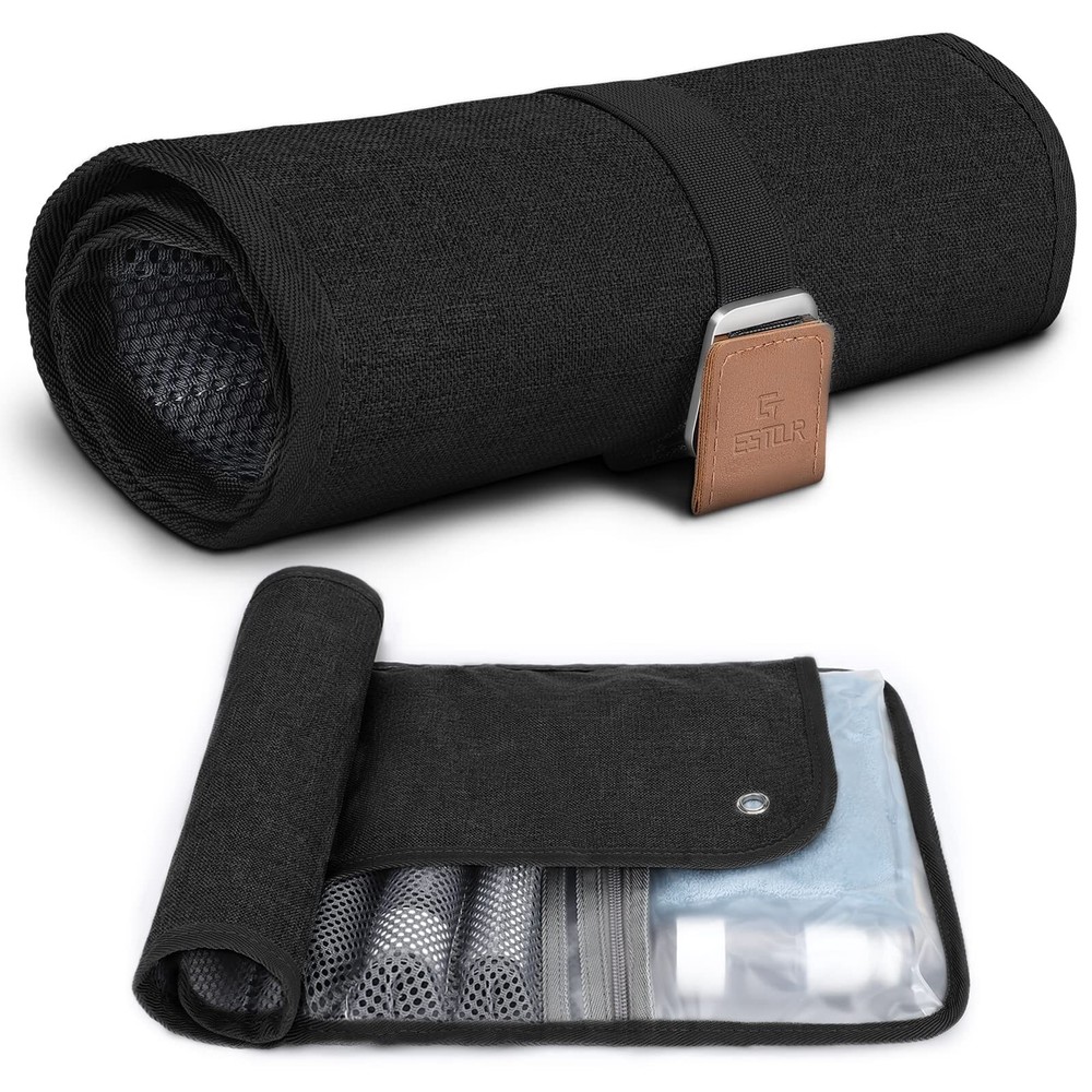 Men's Water-Resistant Compact Travel Toiletry Bag Essentials