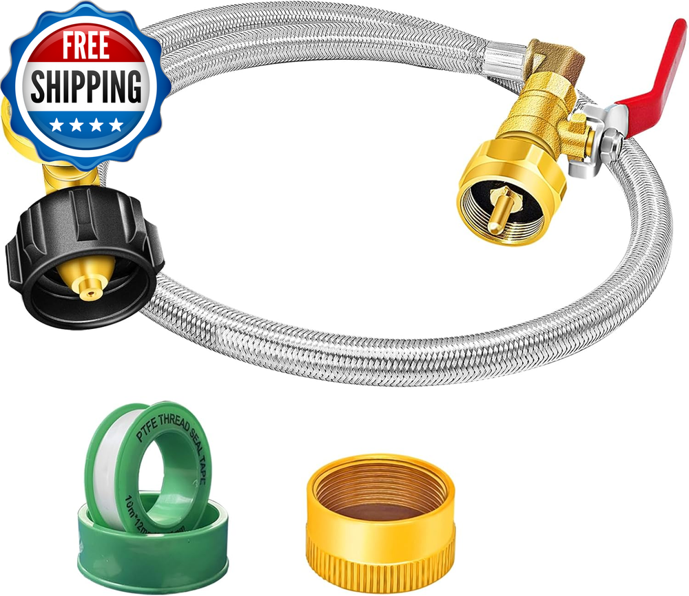 Upgraded Propane Refill Adapter Hose Kit, 36