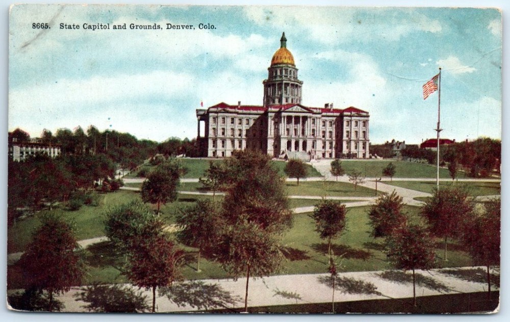 Postcard State Capitol and Grounds Denver Colorado USA North America