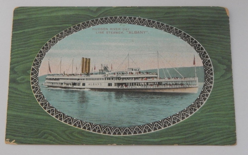 Steamship ALBANY postcard Hudson River Day Line steamer