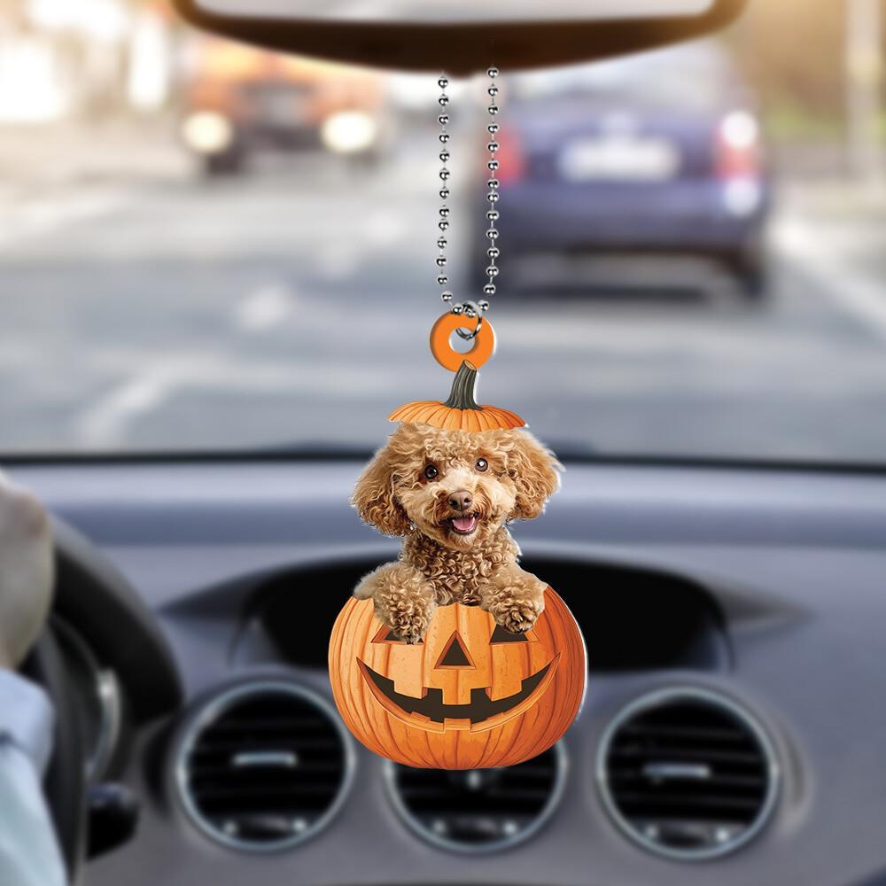 Poodle Dog Jack-o-lantern Halloween Ornament  Poodle Dog Christmas Ornament Gift