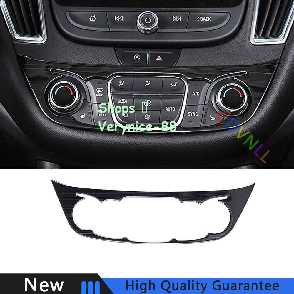 For Chevrolet Malibu 16-2021 Black Titanium Console AC Button Control Frame Trim