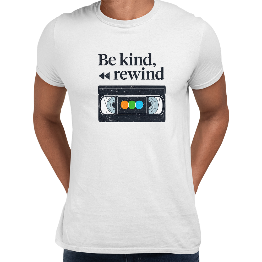 VHS Cassette Retro T Shirt Be Kind Rewind Old Video Cassette tape