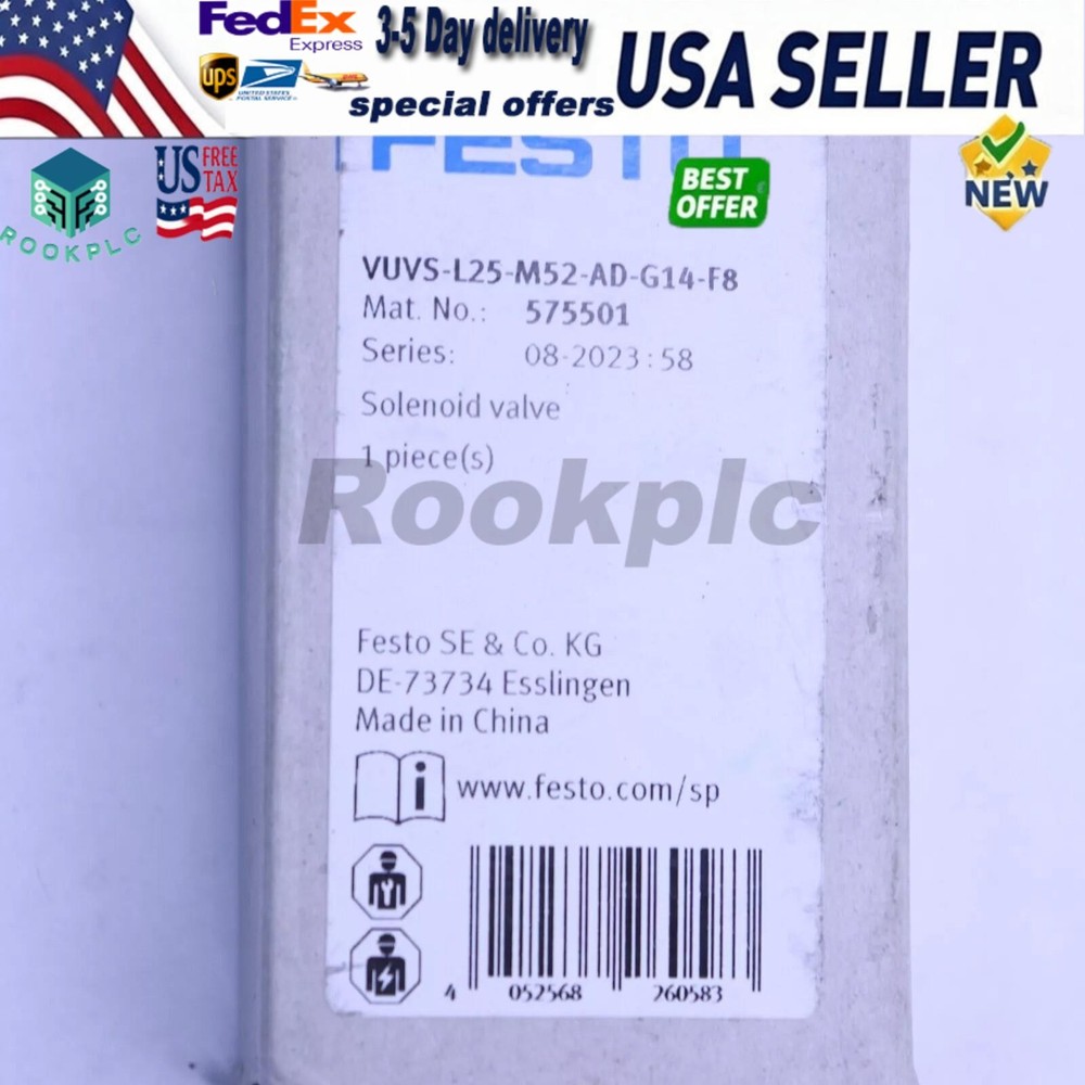 US FREE TAX New FESTO VUVS-L25-M52-AD-G14-F8 575501 Original solenoid valve
