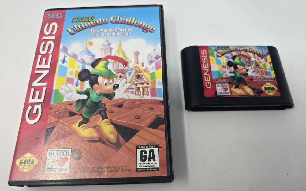 Mickey's Ultimate Challenge (Sega Genesis, 1994) Cart & Case Tested