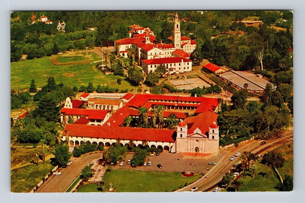 Santa Barbara CA- California, Mission And St Anthony's Seminary Vintage Postcard