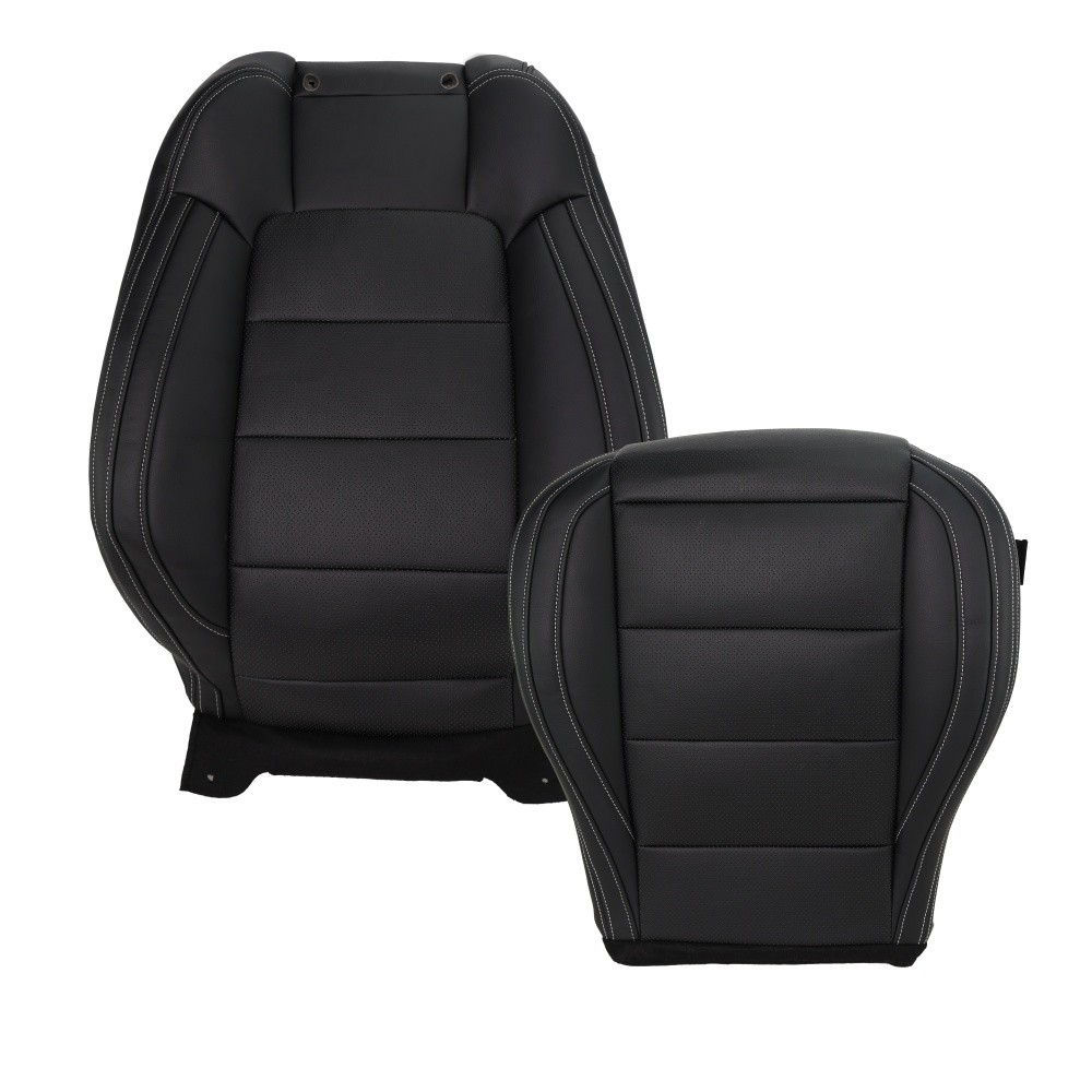 Front Replacement Perforated Leather Seat Covers Set for 15-23 Ford Mustang