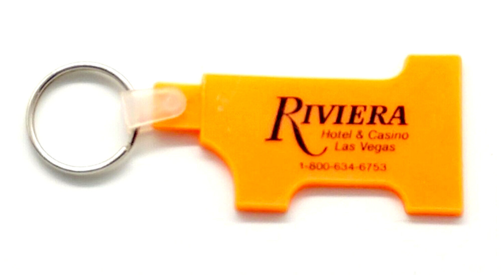 Vintage Riviera Hotel Casino Las Vegas Nevada Gambling Keychain Keyring