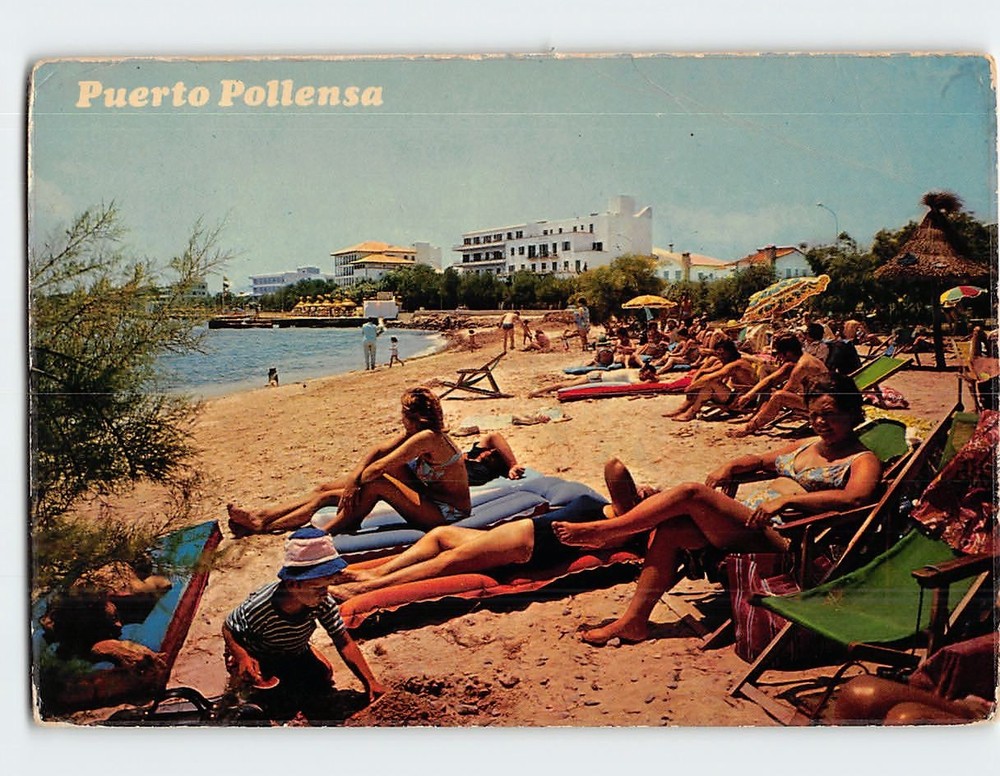 Postcard Vista parcial Playa del Puerto Pollensa Spain