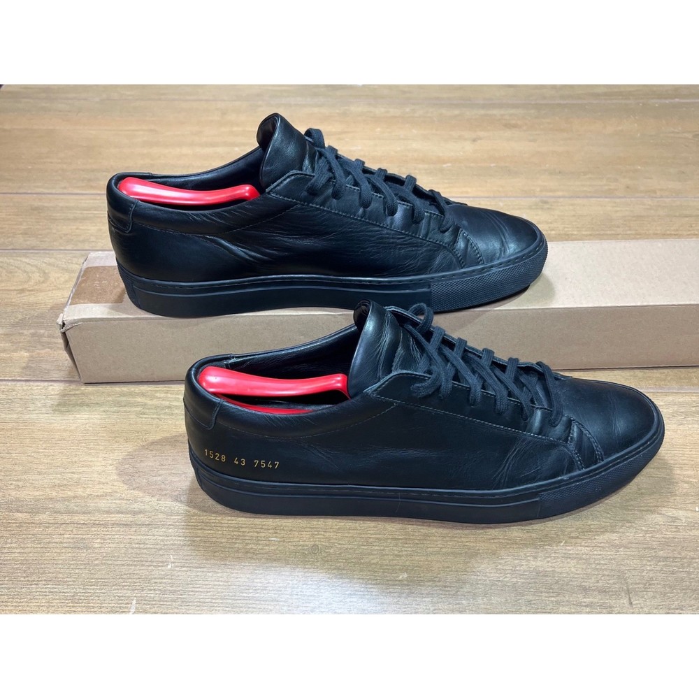 Common Projects Original Achilles Low Black Leather Sneakers 1528 43 7547 Mens-image