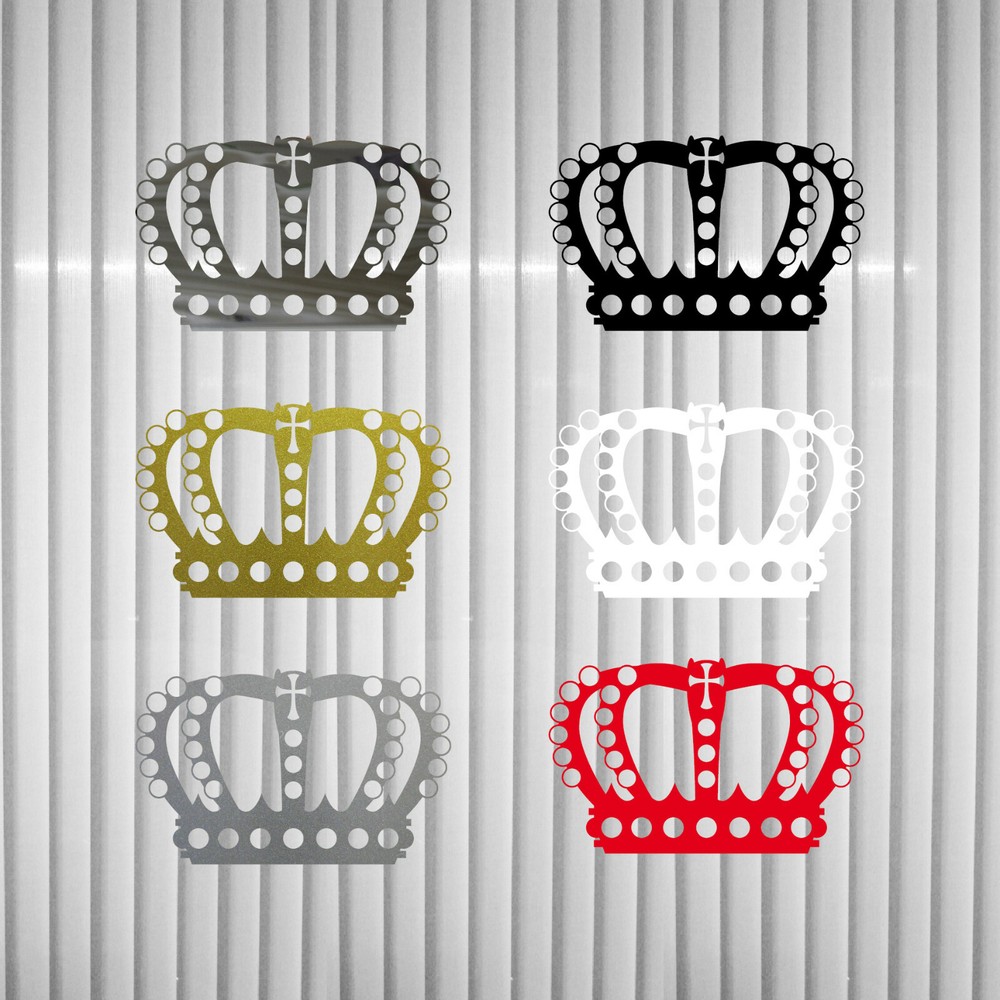 Beads Crown 4 11/16in Sticker Tattoo King Deco Foil Car Rear Möbel Window Door