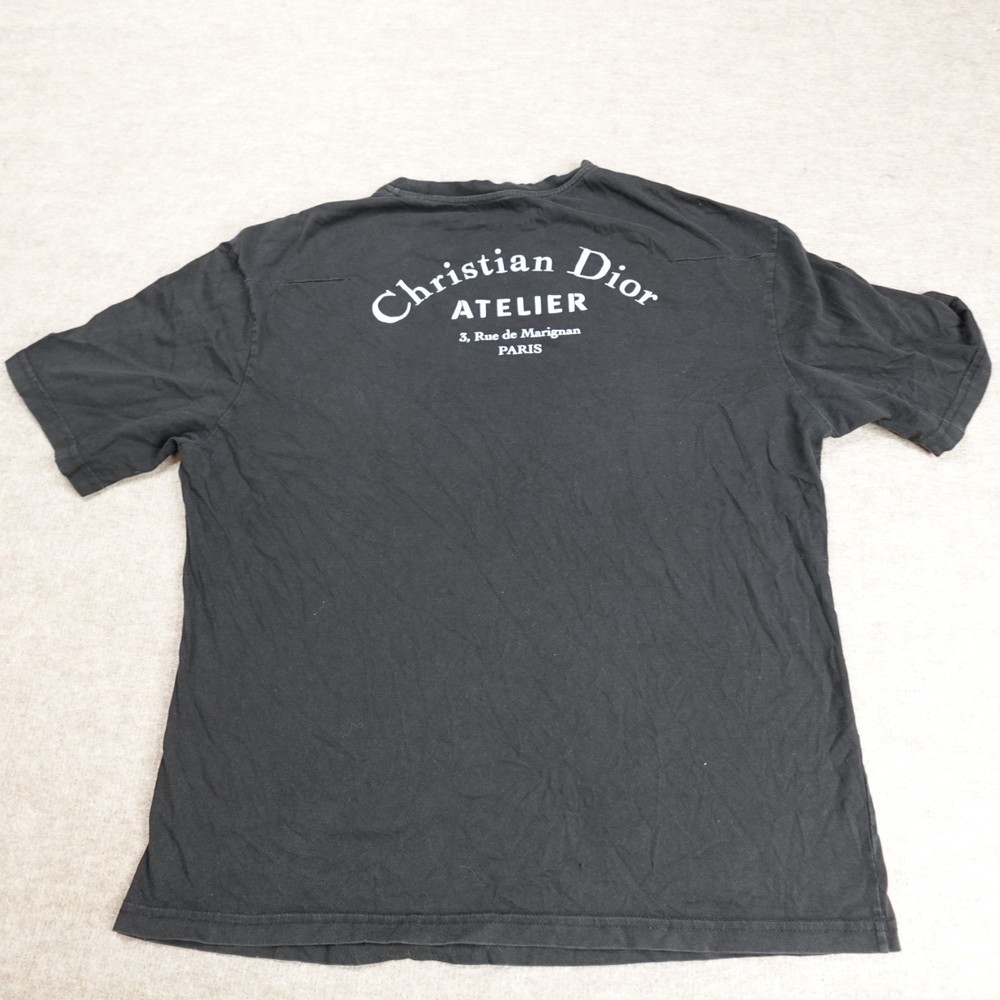 Dior Mens Shirt XL Black Double Sided 100% Cotton Made in Italy