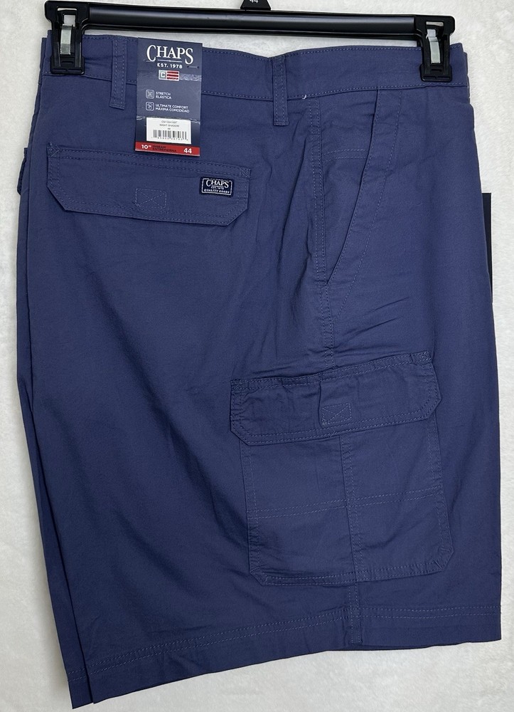 Chaps Men's Shorts Coastland Wash Stretch Navy Blue Big & Tall New Size 44 NEW