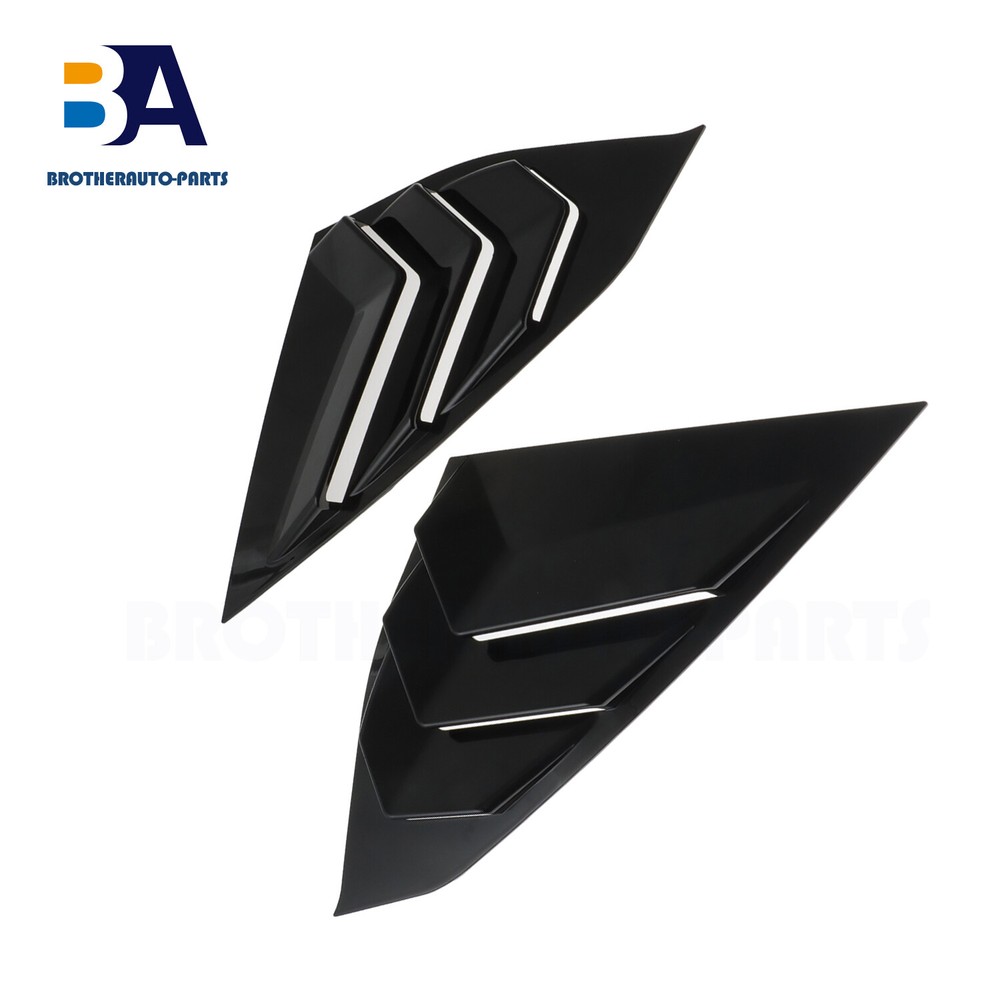 Gloss Black Rear Quarter Window Louver Panel for 2018-2022 Honda Accord Sedan