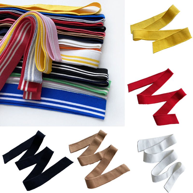 3.5*80CM Elastic Collar Cuffs Trim For Clothing Accessories Stretch Knitted Rib
