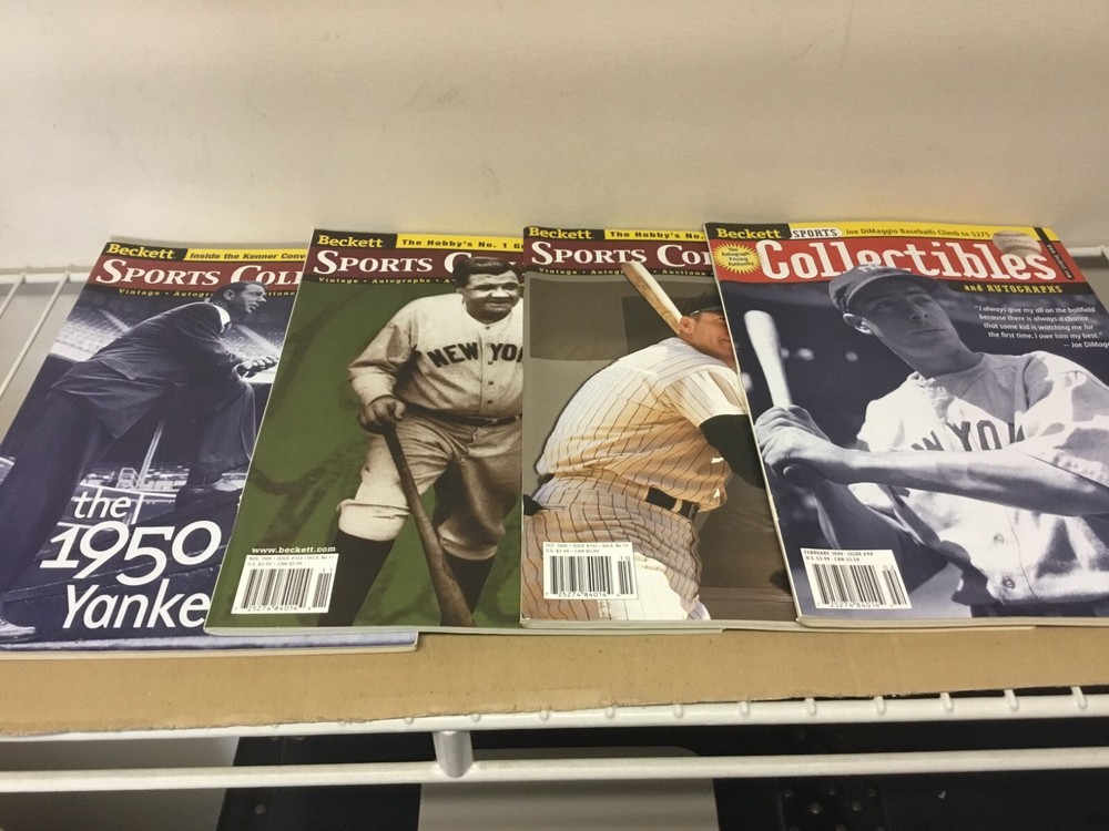 Lot of  4 - Beckett Sports Collectibles Price Guides - Mantle / Ruth / Dimaggio