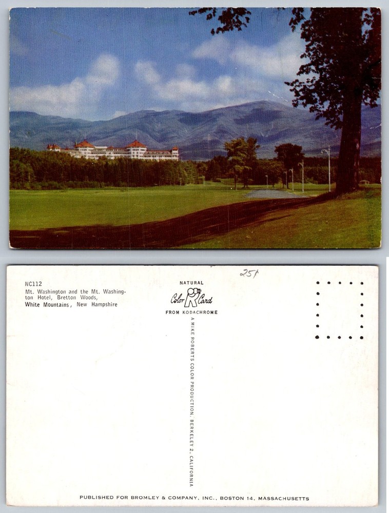 Mt. Washington Hotel Bretton Woods NH White Mountains Vintage Postcard