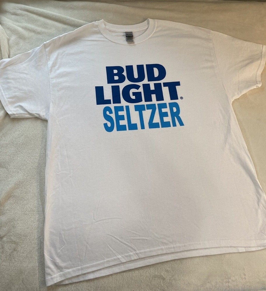 Bud Light Seltzer Logo T-Shirt White XL Tee New without Tags Budweiser Top
