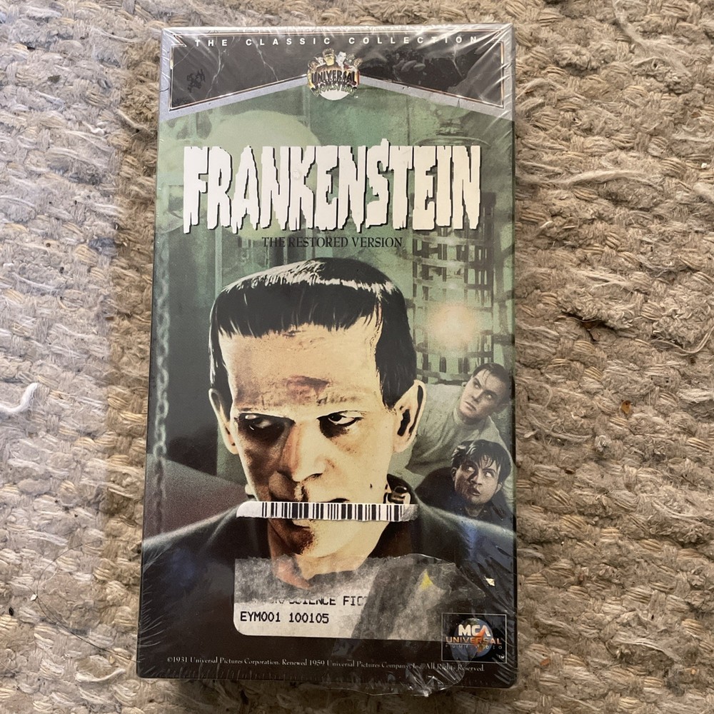 Frankenstein Universal Studios Monsters VHS Horror Brand New Sealed Boris Karlof