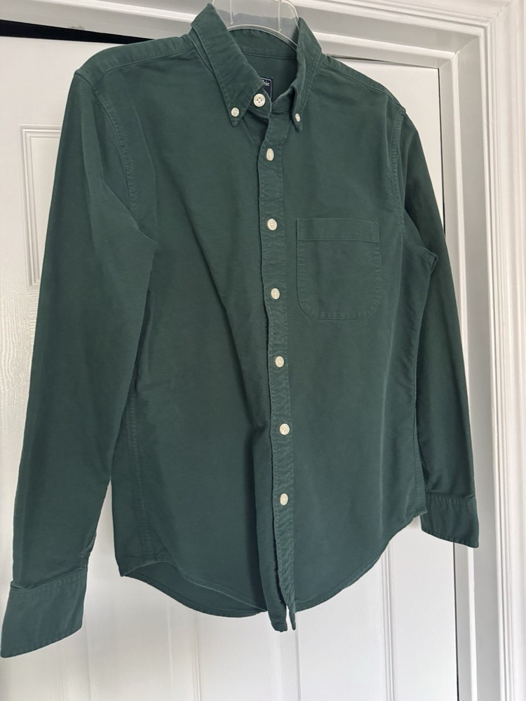 Abercrombie & Fitch Casual Button Up Shirt Mens XS Green Long Sleeve