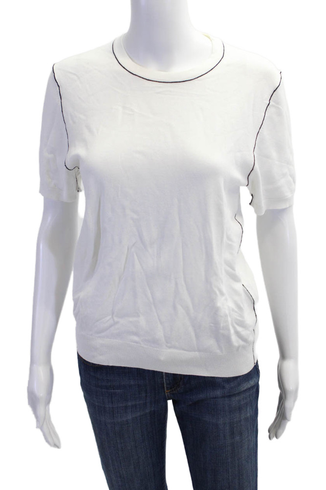 Zara Womens Basic White Crew Neck Short Sleeve T-Shirt Size LFree Shipping in US $100+ Orders | $6.95 Orders Below