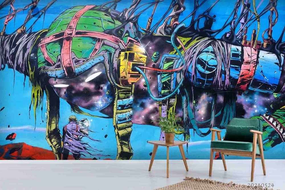 3D Graffiti Art Wall Murals Wallpaper Murals Wall Sticker