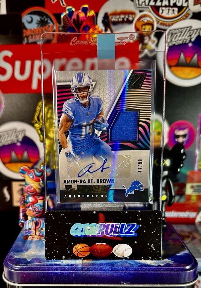 2023 PANINI ZENITH AMON-RA ST BROWN Z-JERSEY AUTOGRAPH PATCH SP #’d /99 ZJA-ASB