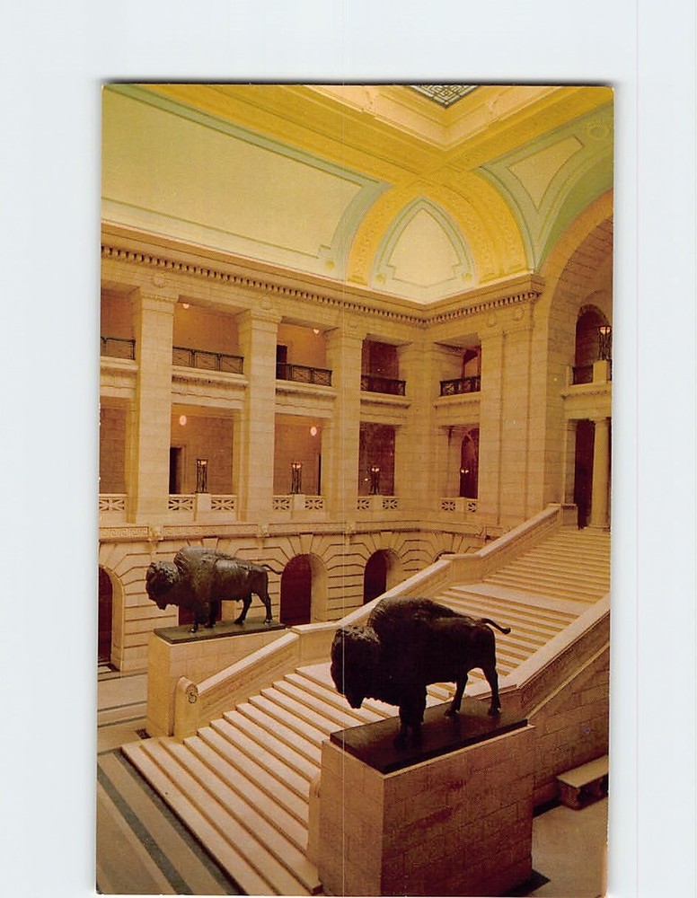 Postcard Grand Staircase Legislative Building Winnipeg Canada