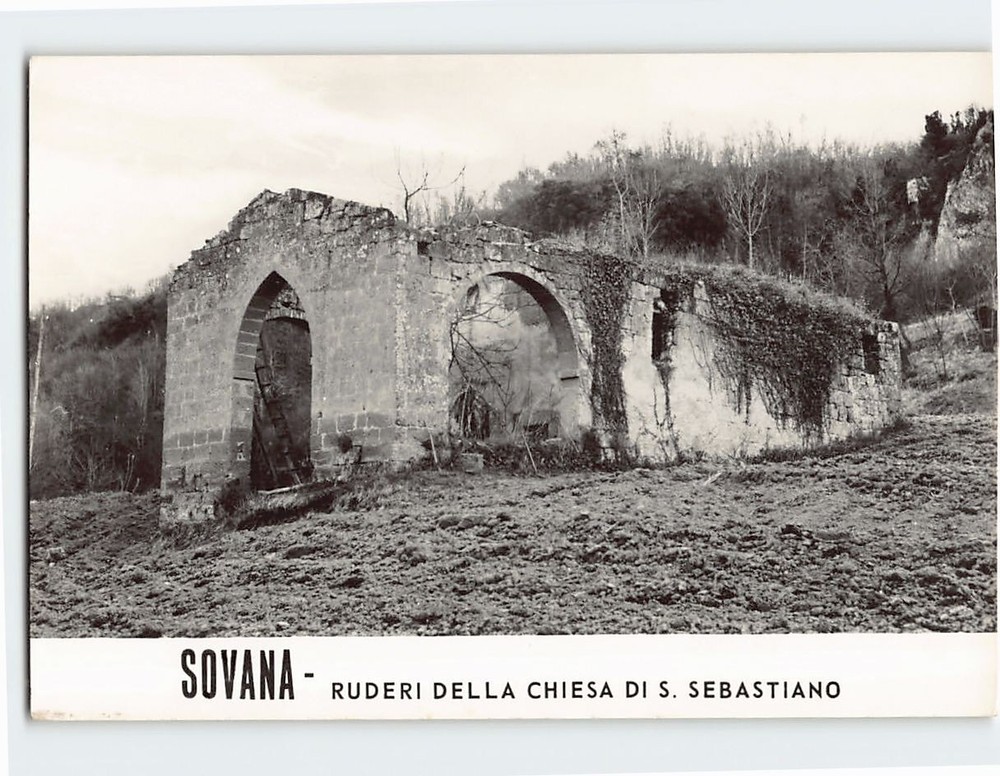 Postcard Ruderi della Chiesa di San Sebastiano Sovana Italy
