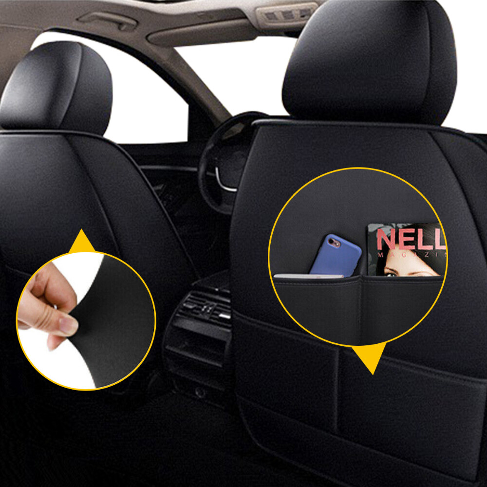 2set PU Leather Front Rear Car Seat Covershion Protector Fits Dodge Ram 1500 250
