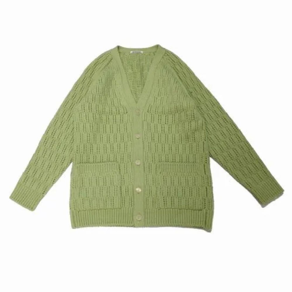 [Price reduction] AURALEE WOOL CORD RIB KNIT CARDIGAN