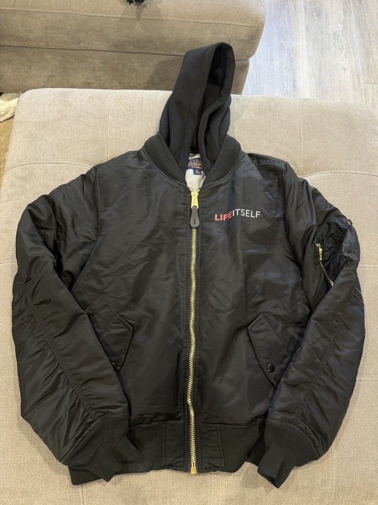 Alpha Industries MA1 Natus Bomber Flight Jacket Life Itself Movie Promo Size Med
