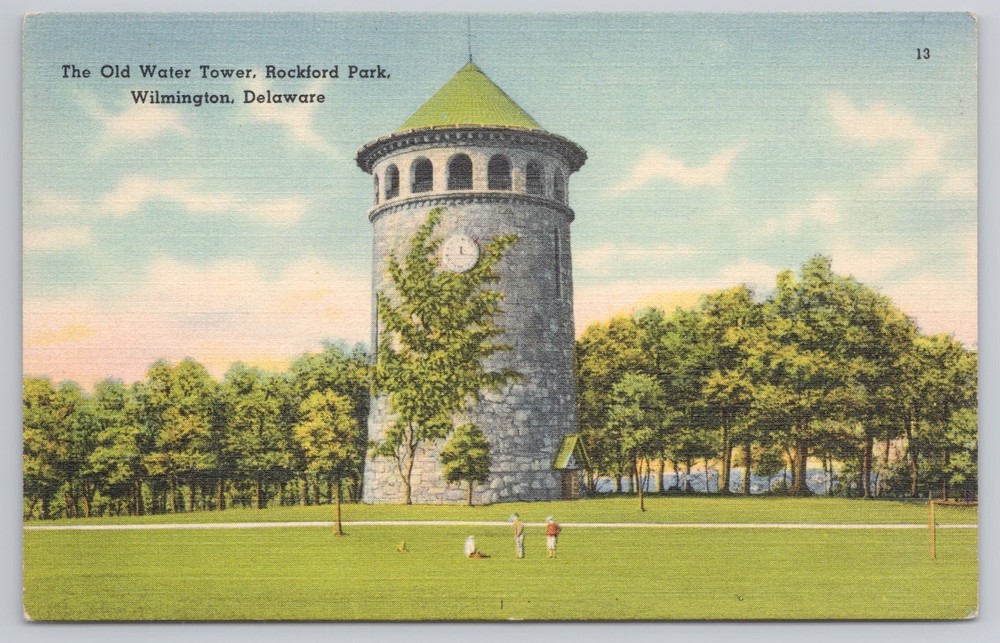 Postcard The Old Water Tower, Rockford Park Wilmington, Delaware