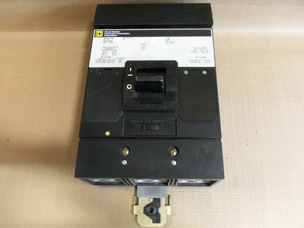 NEW SQUARE D MA MA36800 3 POLE 800 AMP 600 VOLT CIRCUIT BREAKER GREY LABEL NTO