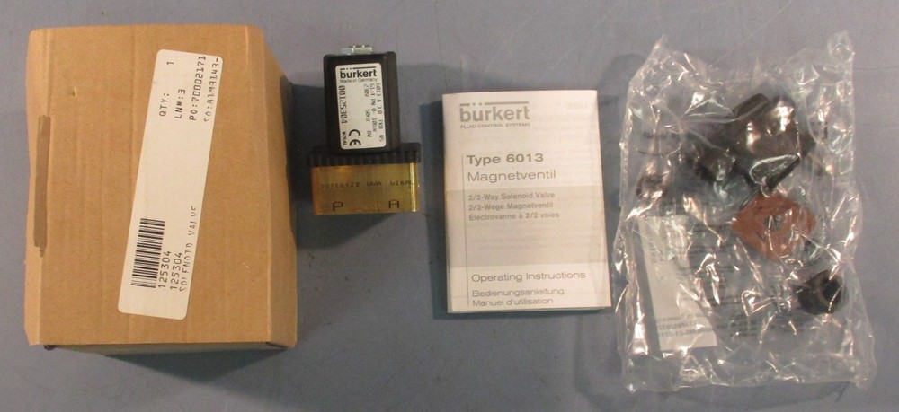 Burkert 00125304 Solenoid Valve 230V 50Hertz 6013 A 3.0 FKM MS