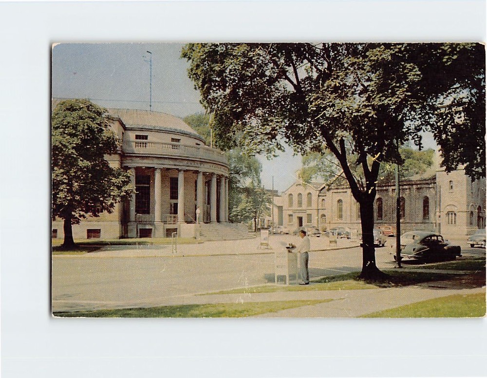 Postcard US Post Office And First Presbyterian Church Sandusky Ohio USA