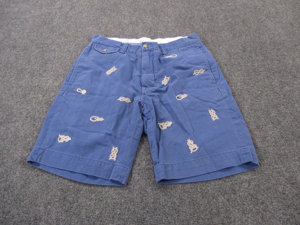 Polo Ralph Lauren Shorts Men 30 Classic Bedford Chino Nautical Knot Embroidered