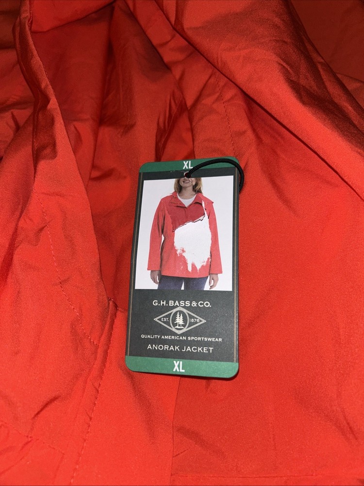 G.H. Bass & Co. Women's Anorak Jacket, Pink XL Çay