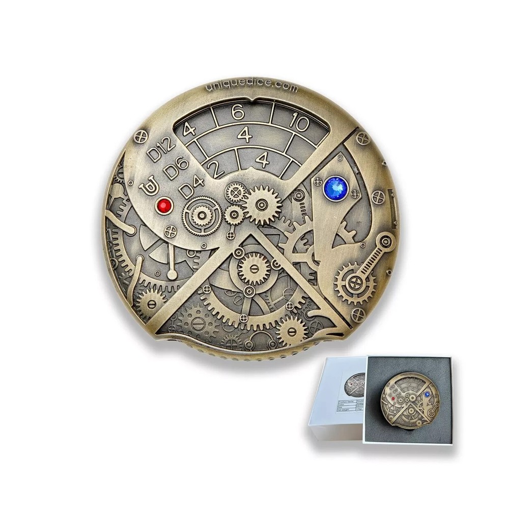 Unique Dice Roulette Dice Spinner Metal Dice Set Mechanical DND Dice Roller D&D